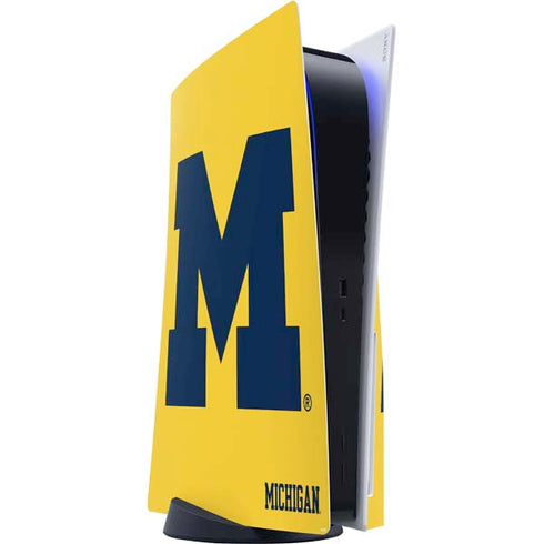 University of Michigan M Logo Yellow PS5 Console Skin